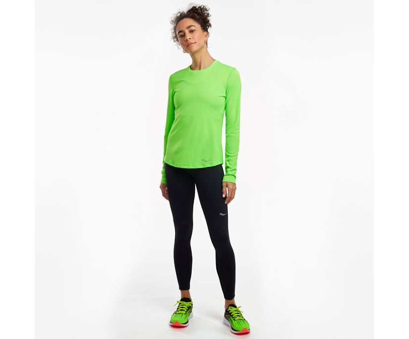 Női Saucony Stopwatch Long Sleeve Ingek Zöld | HU 867BEX